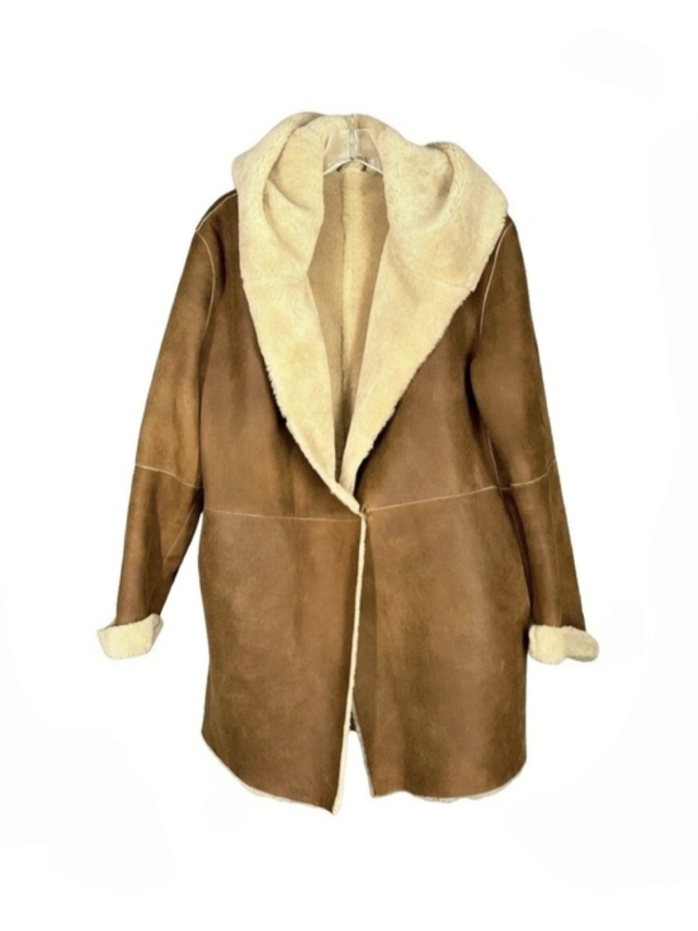 The Lamb Leather Company of Spain Shearling Leather Coat Size USL/EU46